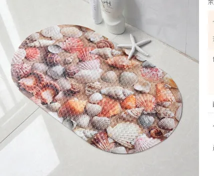 New 38cm*69cm Cute Cartoon Anti-Slip PVC Bath Mats With Sucker Bathroom Carpet Shower Pad Soft Massage Pad Multi-Color