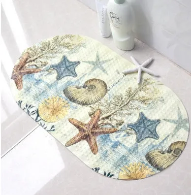 New 38cm*69cm Cute Cartoon Anti-Slip PVC Bath Mats With Sucker Bathroom Carpet Shower Pad Soft Massage Pad Multi-Color