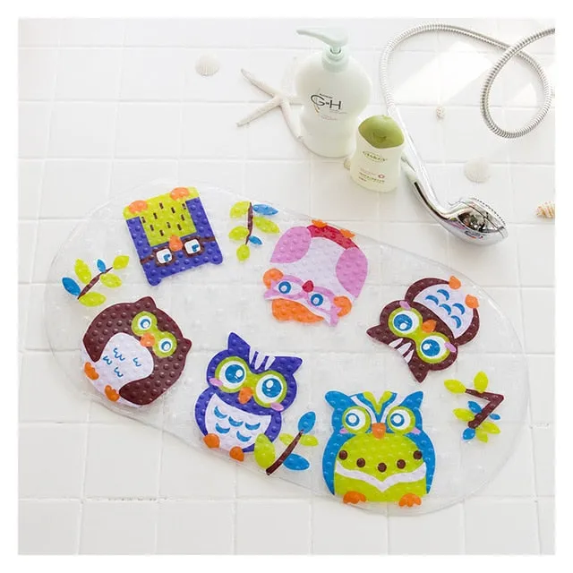 NEW Cute 20/Color Anti-Slip PVC Bathtub Mats Fish Animal With Sucker Kid's Bathroom Carpet Shower Bath Mat Soft Massage Pad
