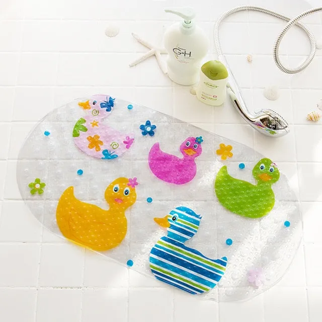 NEW Cute 20/Color Anti-Slip PVC Bathtub Mats Fish Animal With Sucker Kid's Bathroom Carpet Shower Bath Mat Soft Massage Pad