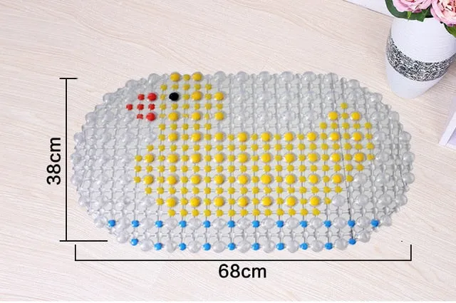 NEW Cute 20/Color Anti-Slip PVC Bathtub Mats Fish Animal With Sucker Kid's Bathroom Carpet Shower Bath Mat Soft Massage Pad
