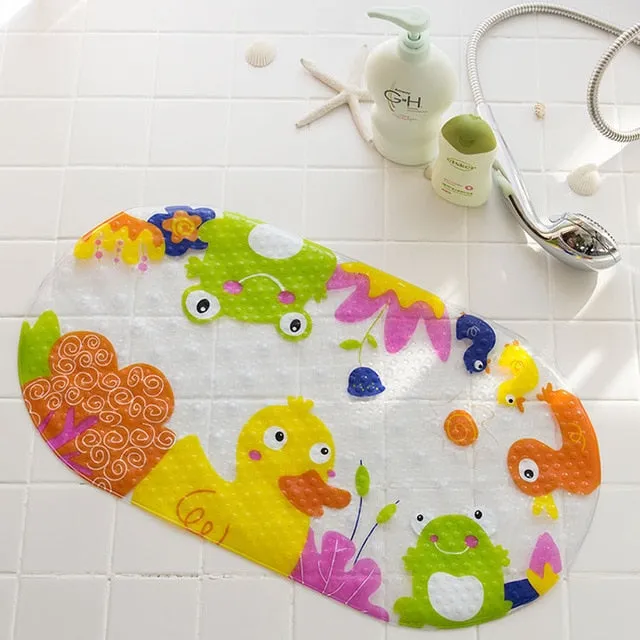 NEW Cute 20/Color Anti-Slip PVC Bathtub Mats Fish Animal With Sucker Kid's Bathroom Carpet Shower Bath Mat Soft Massage Pad