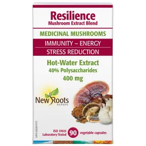 New Roots Resilience Mushroom Extract Blend, Supports Immunity, Energy and Stress Reduction, 90 Vegetable Capsules