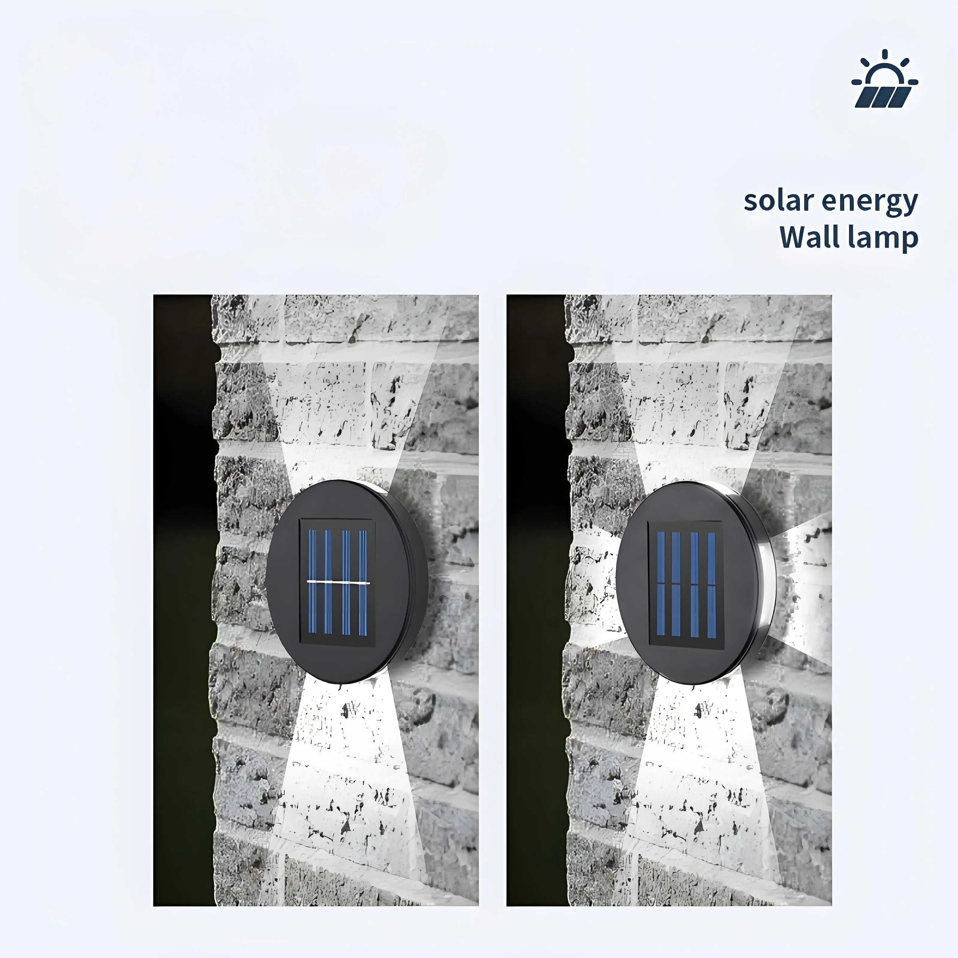 New Solar Wall Light – Waterproof 4-Sided Outdoor Garden & Courtyard Night Light