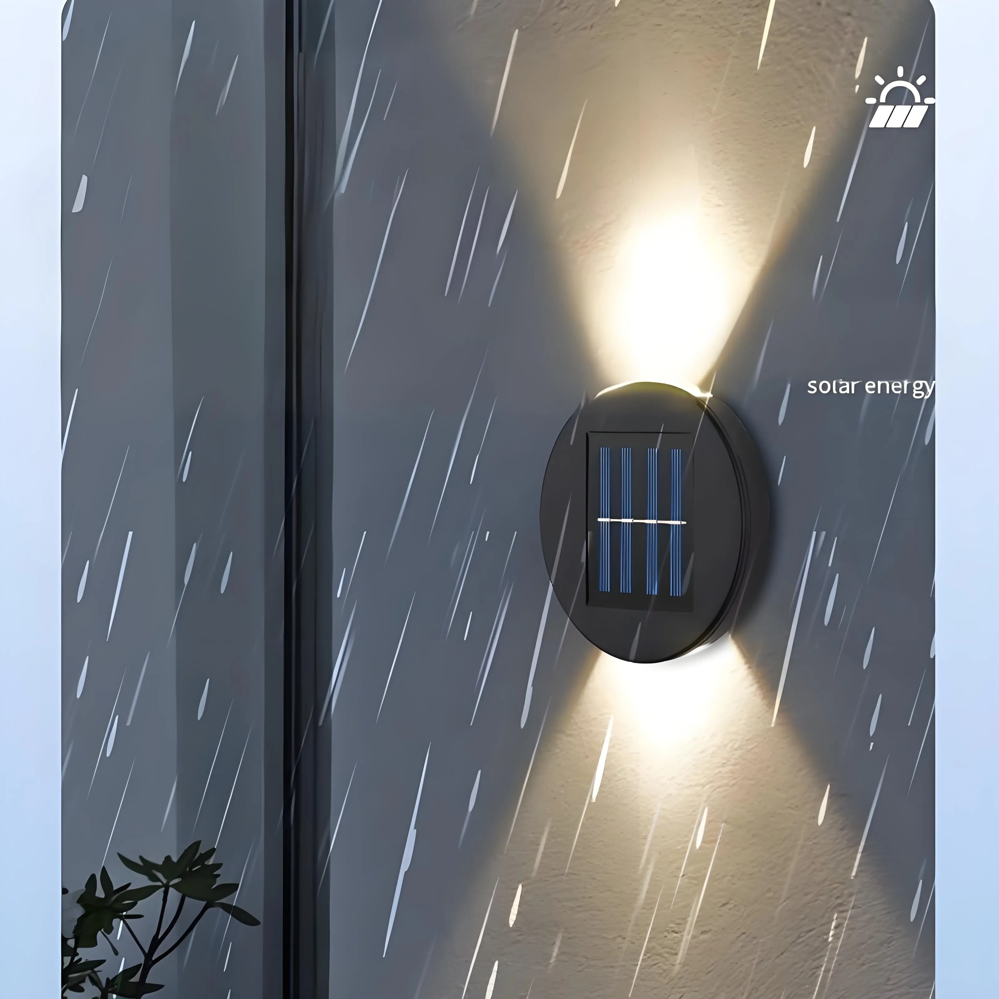 New Solar Wall Light – Waterproof 4-Sided Outdoor Garden & Courtyard Night Light