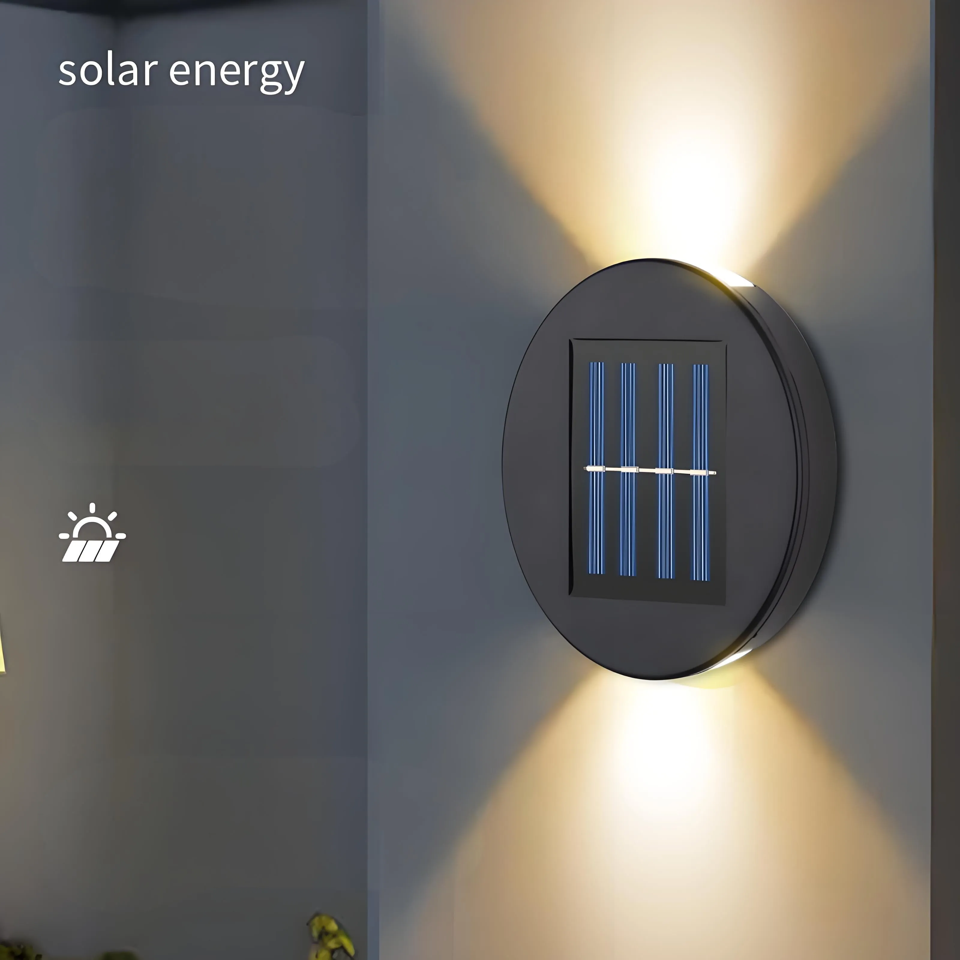 New Solar Wall Light – Waterproof 4-Sided Outdoor Garden & Courtyard Night Light