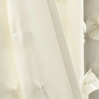 Open Box - 84"x54" Riley Sheer Window Curtain Ivory - Lush Décor