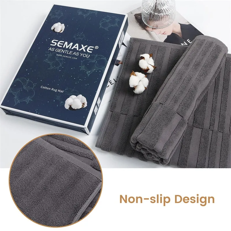 Organic Cotton Bath Mats for Bathroom (2 Pieces)