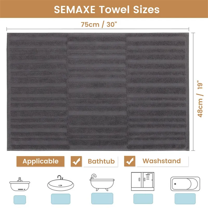 Organic Cotton Bath Mats for Bathroom (2 Pieces)