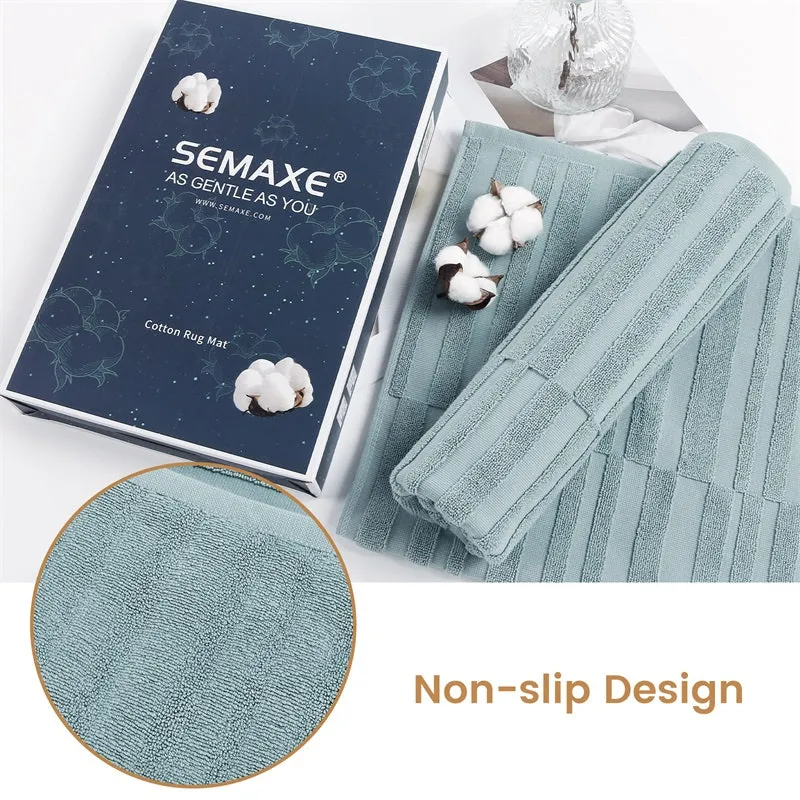 Organic Cotton Bath Mats for Bathroom (2 Pieces)