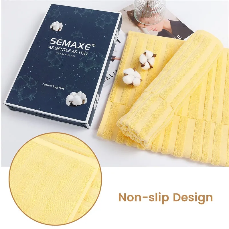 Organic Cotton Bath Mats for Bathroom (2 Pieces)