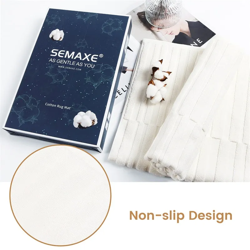 Organic Cotton Bath Mats for Bathroom (2 Pieces)
