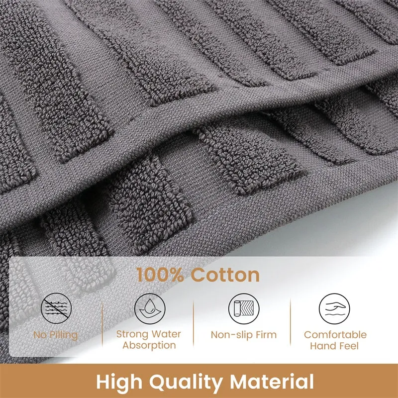 Organic Cotton Bath Mats for Bathroom (2 Pieces)