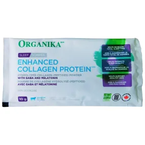 Organika Enhanced Collagen Sleep, Collagen Powder with GABA and Melatonin, 1 Serving SAMPLE, 10g