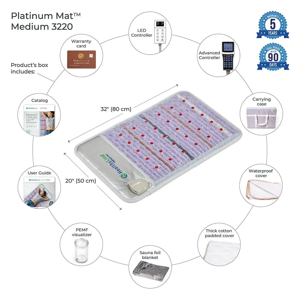 Platinum Mat Medium 3220 Firm - Photon Advanced PEMF InfraMat Pro by Healthyline