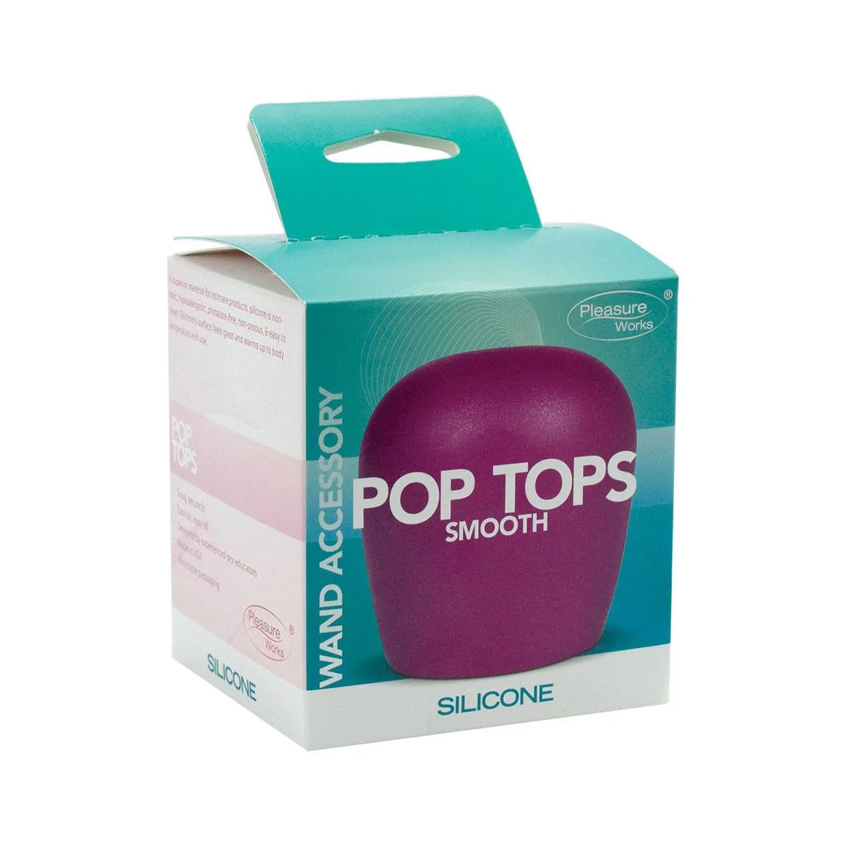 Pleasure Works Pop Top Wand Attachment - Smooth Fuschia