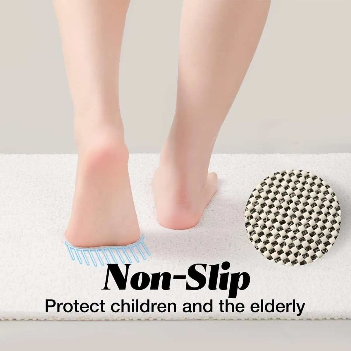 Quick-Dry Loofah Shower Mat - Non-Slip, Super Soft, and Mold-Resistant