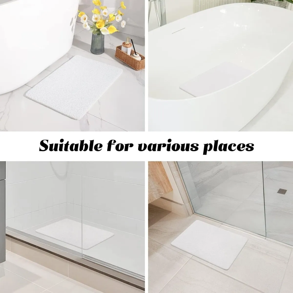 Quick-Dry Loofah Shower Mat - Non-Slip, Super Soft, and Mold-Resistant