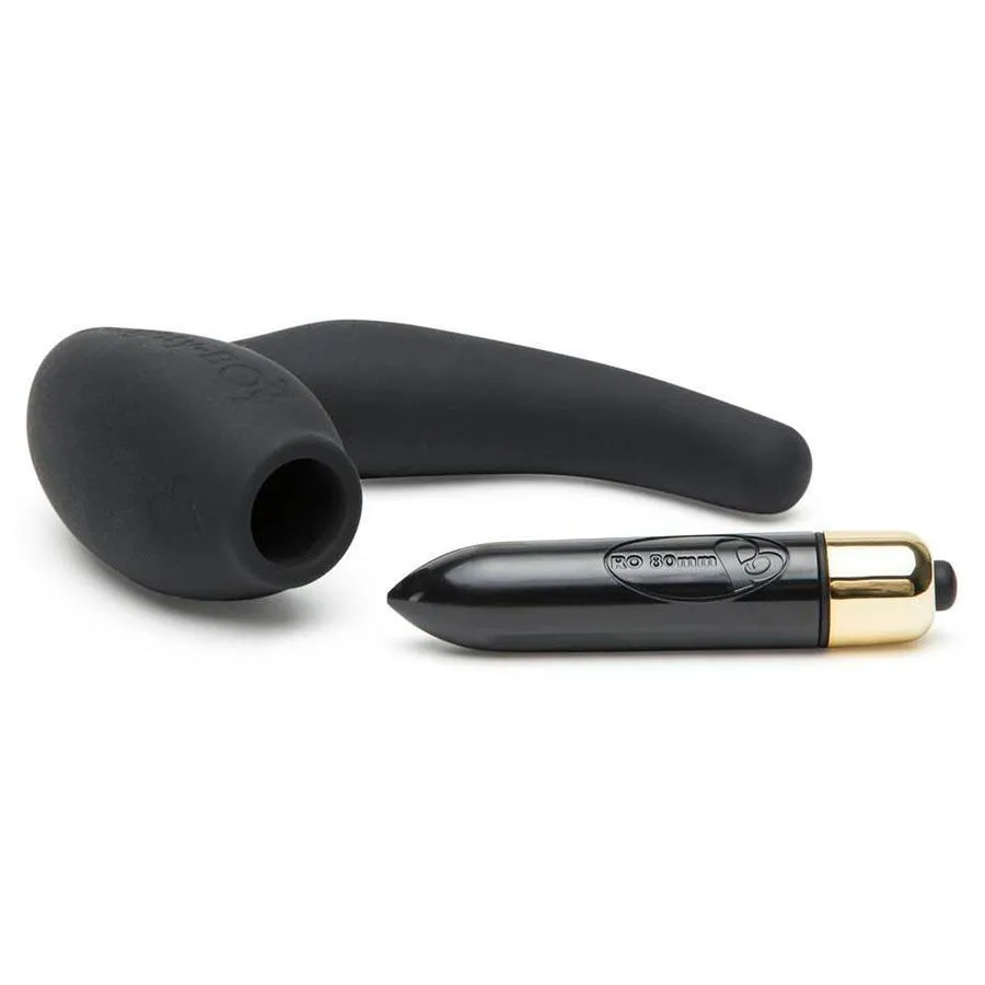 Rocks Off Naughty Boy Vibrating Black Prostate Massager & Perineum Stimulator