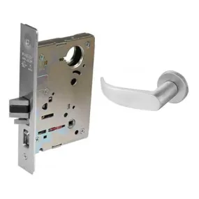 Sargent 70-8270-24V-LNP-26D Electric Mortise Lock, Fail Safe, 24V, SFIC Less Core, LN Rose, P Lever, Field Reversible, Satin Chrome