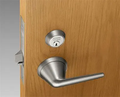 Sargent 8237-BHL-US32D Ligature Resistant Classroom Function Mortise Lock, Behavioral Health Trim, LA Keyway, Field Reversible