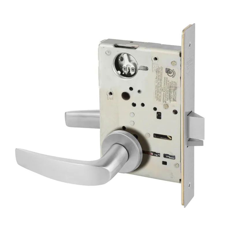 Sargent 8265-LNB Privacy Bedroom or Bath Mortise Lock, B - Lever, LN - Rose, Field Reversible, Grade 1