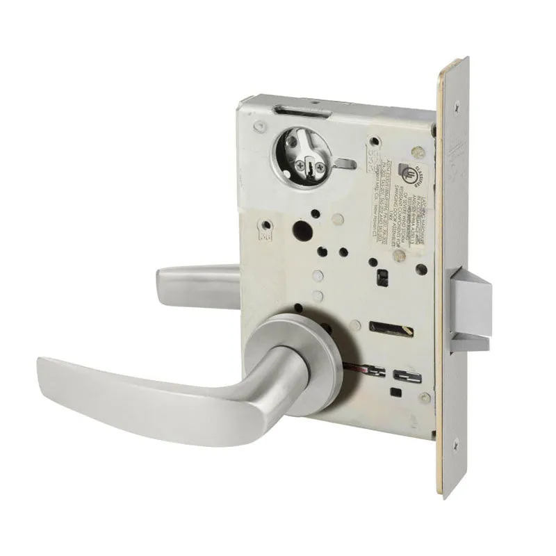 Sargent 8265-LNB Privacy Bedroom or Bath Mortise Lock, B - Lever, LN - Rose, Field Reversible, Grade 1