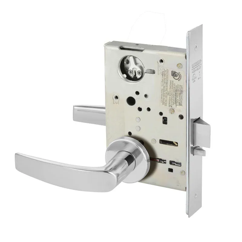 Sargent 8265-LNB Privacy Bedroom or Bath Mortise Lock, B - Lever, LN - Rose, Field Reversible, Grade 1