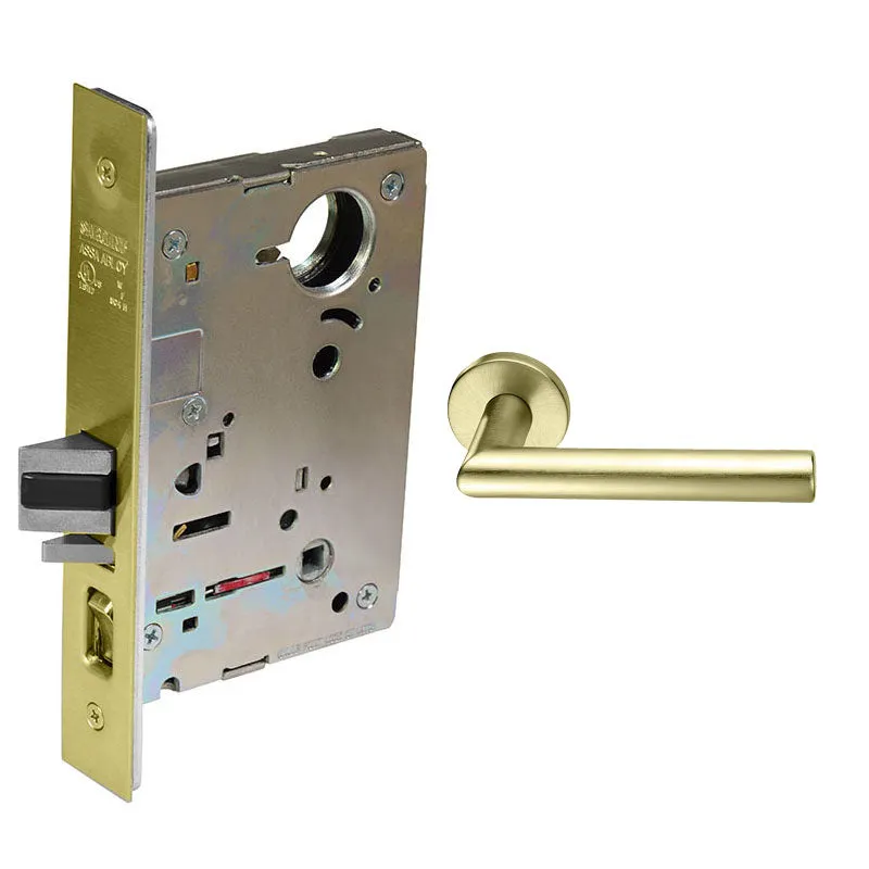 Sargent LC-8205-LNMI Office or Entry Mortise Lock, MI - Lever, LN - Rose, Field Reversible, Less Cylinder