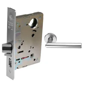 Sargent LC-8205-LNMI Office or Entry Mortise Lock, MI - Lever, LN - Rose, Field Reversible, Less Cylinder