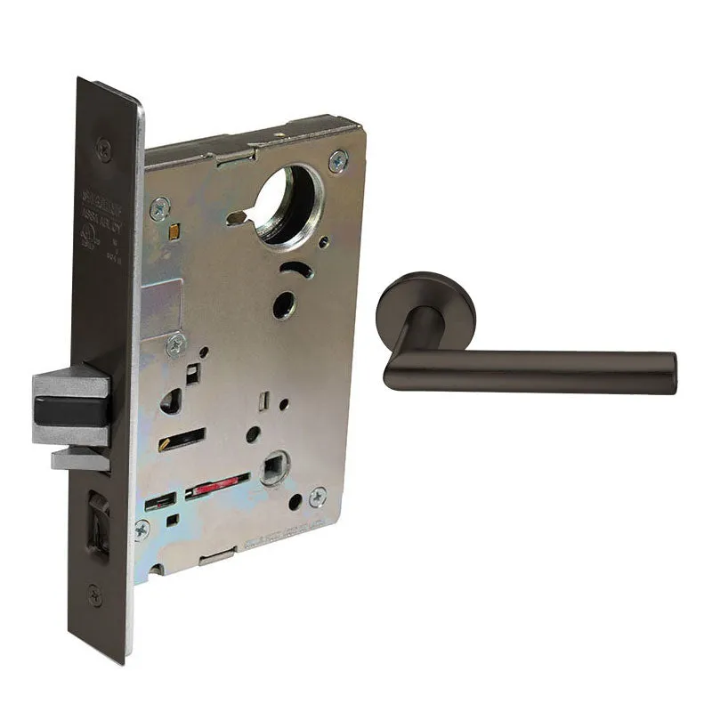 Sargent LC-8205-LNMI Office or Entry Mortise Lock, MI - Lever, LN - Rose, Field Reversible, Less Cylinder