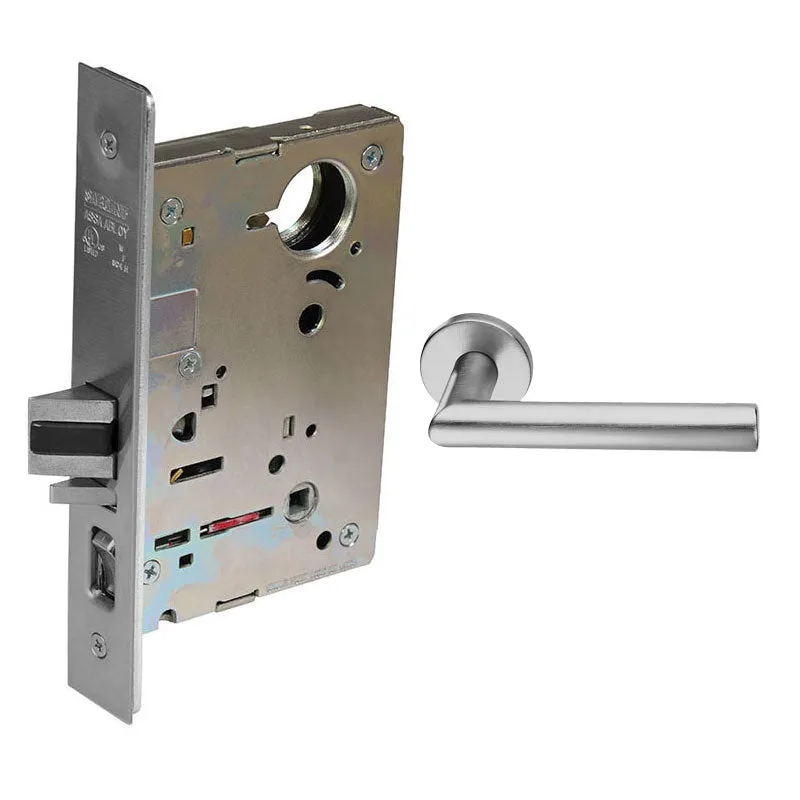 Sargent LC-8205-LNMI Office or Entry Mortise Lock, MI - Lever, LN - Rose, Field Reversible, Less Cylinder