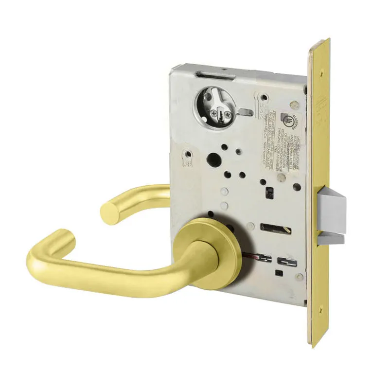 Sargent LC-8225-LNJ Dormitory or Exit Mortise Lock, J - Lever, LN - Rose, Field Reversible, Less Cylinder