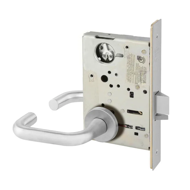 Sargent LC-8225-LNJ Dormitory or Exit Mortise Lock, J - Lever, LN - Rose, Field Reversible, Less Cylinder