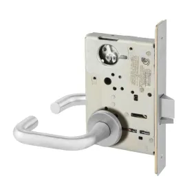Sargent LC-8225-LNJ Dormitory or Exit Mortise Lock, J - Lever, LN - Rose, Field Reversible, Less Cylinder