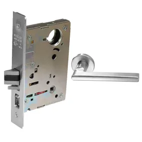 Sargent LC-8225-LNMD Dormitory or Exit Mortise Lock, MD - Lever, LN - Rose, Field Reversible, Less Cylinder