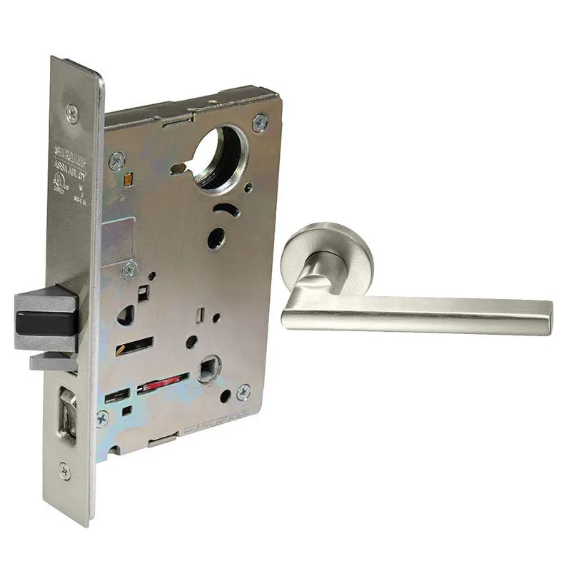Sargent LC-8225-LNMD Dormitory or Exit Mortise Lock, MD - Lever, LN - Rose, Field Reversible, Less Cylinder