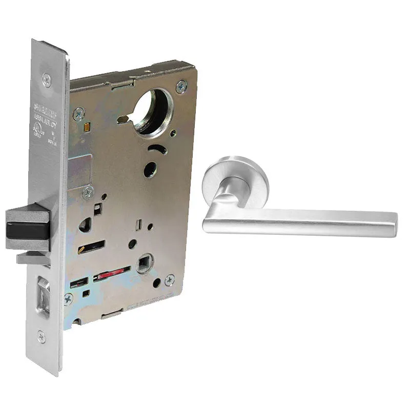 Sargent LC-8225-LNMD Dormitory or Exit Mortise Lock, MD - Lever, LN - Rose, Field Reversible, Less Cylinder