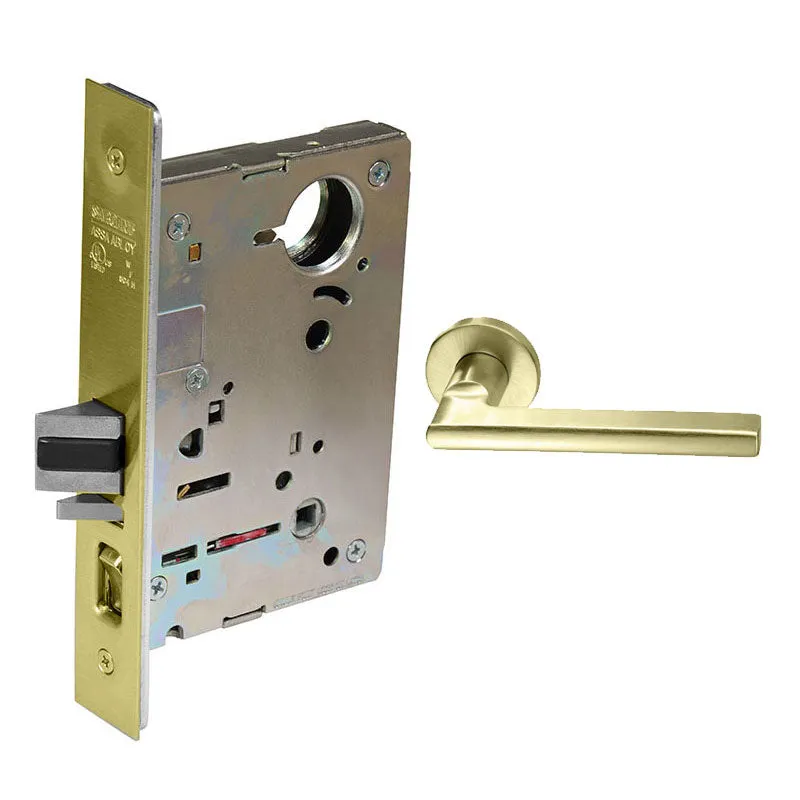 Sargent LC-8225-LNMD Dormitory or Exit Mortise Lock, MD - Lever, LN - Rose, Field Reversible, Less Cylinder