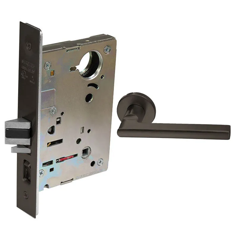 Sargent LC-8225-LNMD Dormitory or Exit Mortise Lock, MD - Lever, LN - Rose, Field Reversible, Less Cylinder