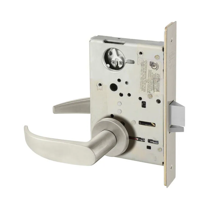 Sargent LC-8225-LNP Dormitory or Exit Mortise Lock, P - Lever, LN - Rose, Field Reversible, Less Cylinder