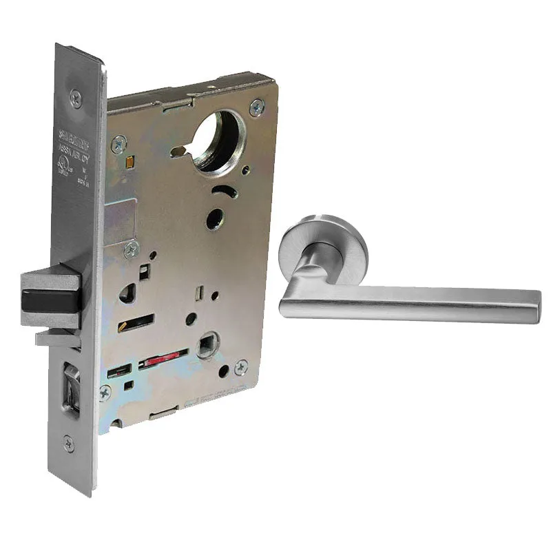 Sargent LC-8237-LNMD Classroom Function Mortise Lock, MD - Lever, LN - Rose, Field Reversible, Less Cylinder