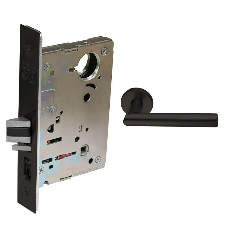 Sargent LC-8255-LNMI Office or Entry Mortise Lock, MI - Lever, LN - Rose, Field Reversible, Less Cylinder