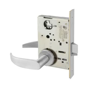 Sargent LC-8255-LNP Office or Entry Mortise Lock, P - Lever, LN - Rose, Field Reversible, Less Cylinder
