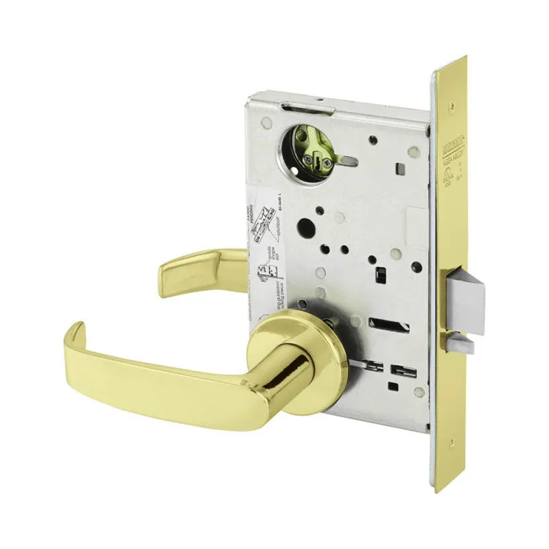 Sargent LC-8257-LNL Institutional Privacy Mortise Lock, L - Lever, LN - Rose, Field Reversible, Less Cylinder
