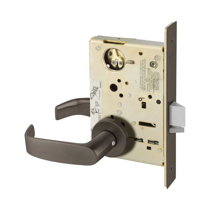 Sargent LC-8257-LNL Institutional Privacy Mortise Lock, L - Lever, LN - Rose, Field Reversible, Less Cylinder