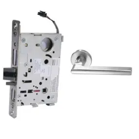 Sargent RX-8270-12V-LNMD-26D Electric Mortise Lock, Fail Safe, Request to Exit, 12V, LA Keyway, LN Rose, MD Lever, Field Reversible, Satin Chrome