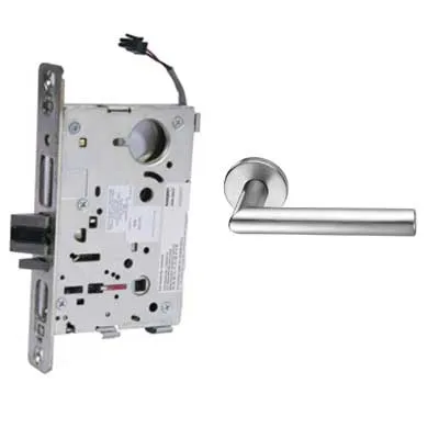 Sargent RX-8270-12V-LNMI-26D Electric Mortise Lock, Fail Safe, Request to Exit, 12V, LA Keyway, LN Rose, MI Lever, Field Reversible, Satin Chrome