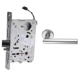 Sargent RX-8270-12V-LNMI-26D Electric Mortise Lock, Fail Safe, Request to Exit, 12V, LA Keyway, LN Rose, MI Lever, Field Reversible, Satin Chrome