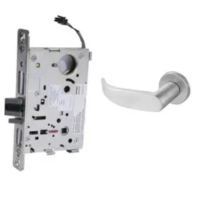 Sargent RX-8270-24V-LNP-26D Electric Mortise Lock, Fail Safe, Request To Exit, 24V, LA Keyway, LN Rose, P Lever, Field Reversible, Satin Chrome